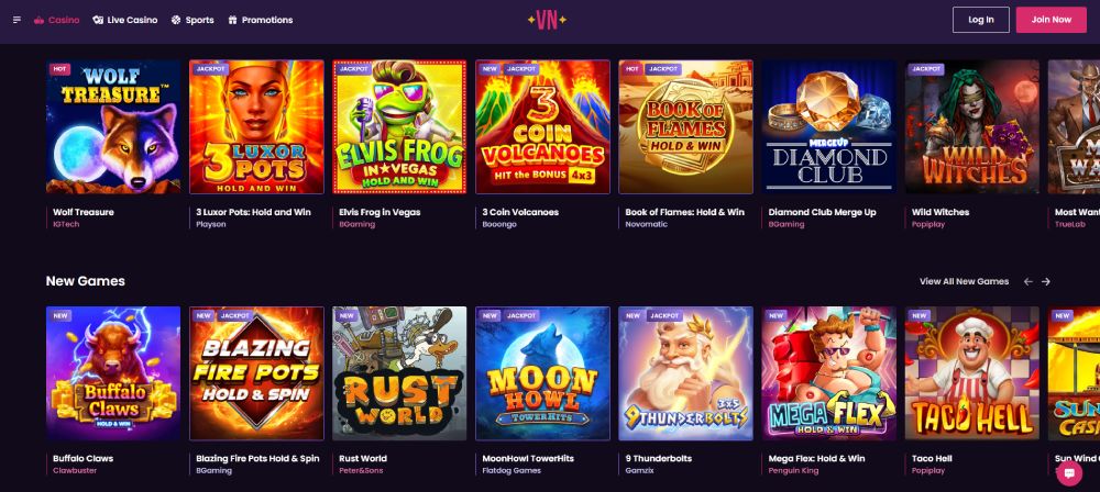 VegasNow Casino Slot Machines